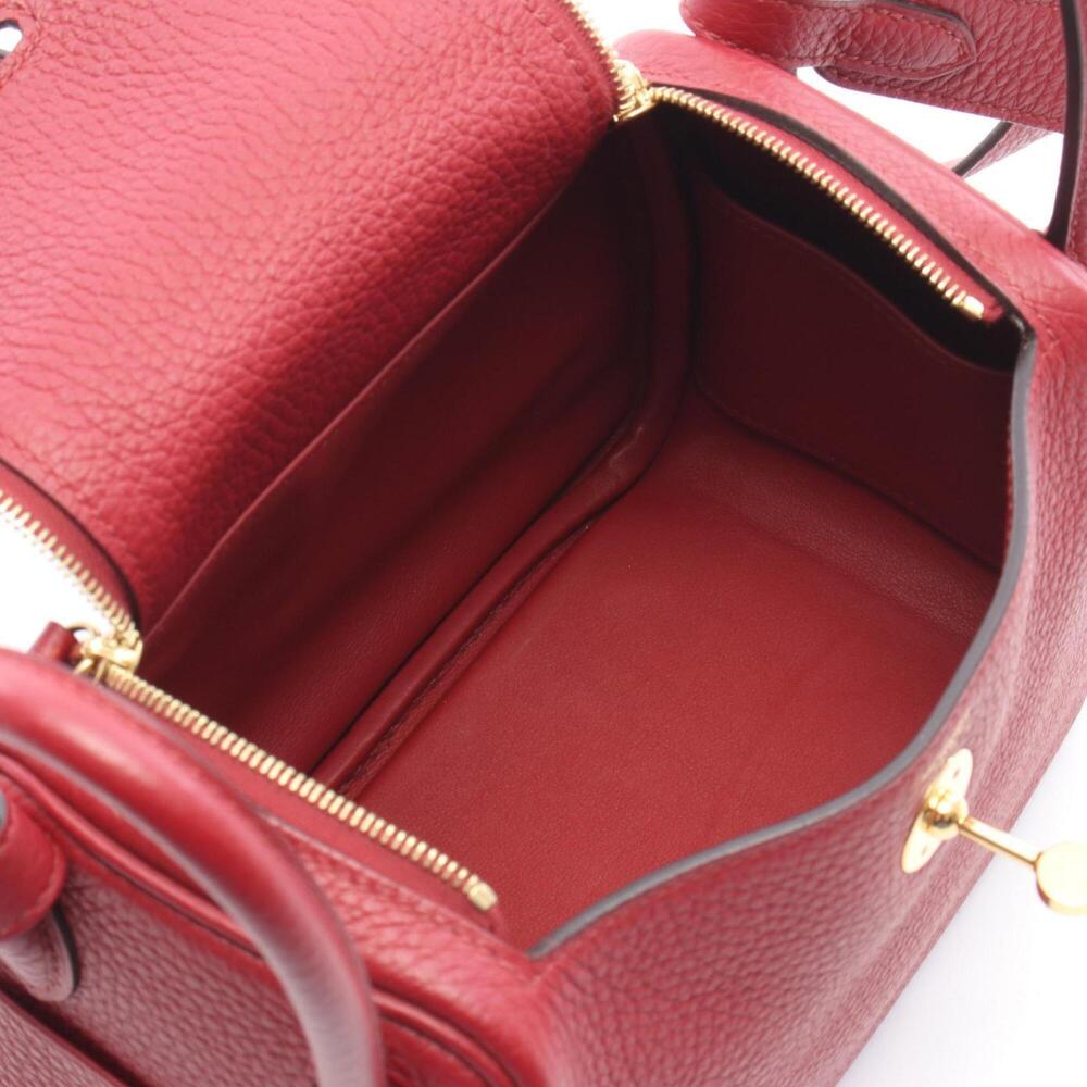 Hermes Lindy Mini Ruby Shoulder Bag/Handbag, Taurillon Clemence Leather, Wome... - Picture 3 of 7